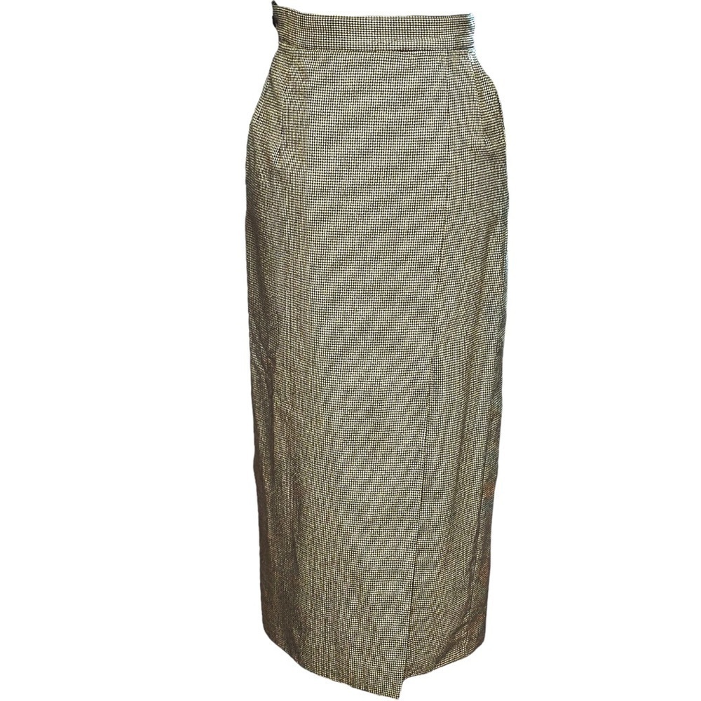 Mark Shale Vintage  Black and White Houndstooth Pencil Skirt Women's Size 6 - Picture 8 of 13